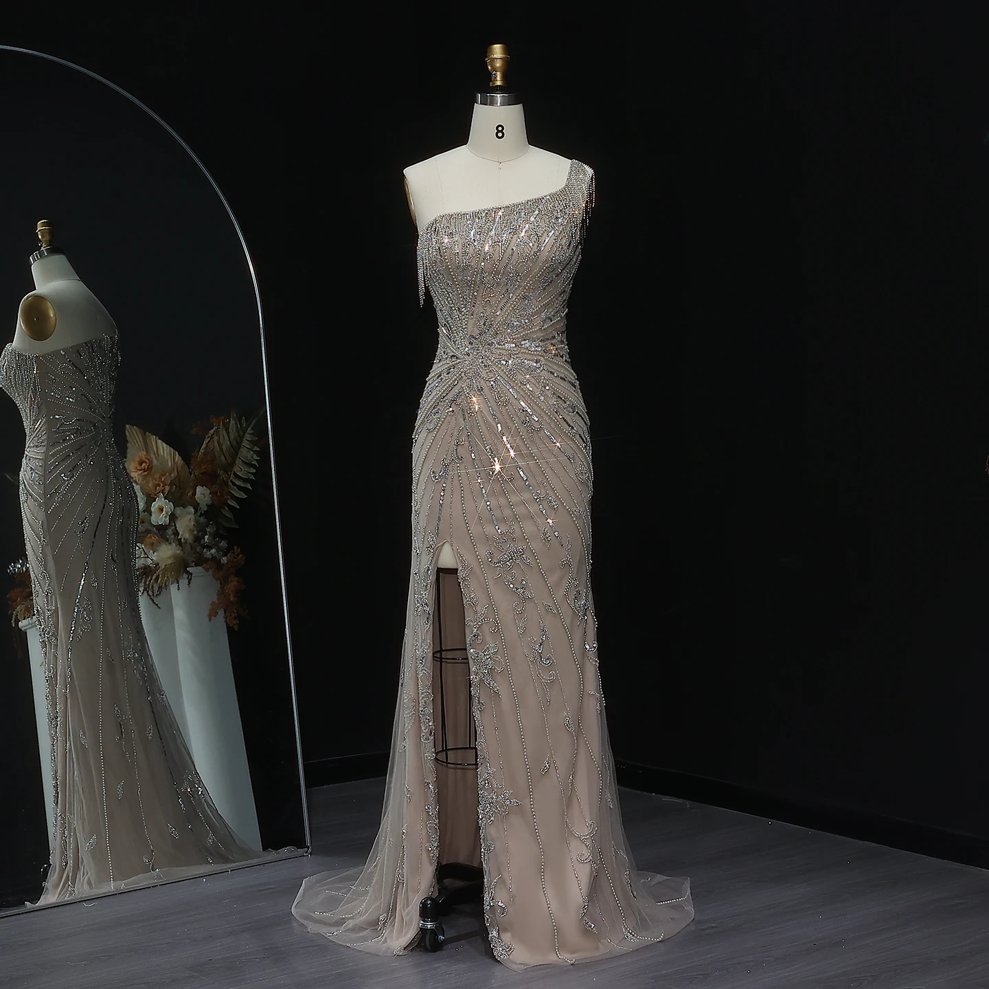 Sharon Said Elegant One Shoulder Tassel Mermaid Champagne Evening Dress for Women Wedding Blue Guest Party Gown SS031 Customized
Sharon Said Elegant One Shoulder Tassel Mermaid Champagne Evening Dress for Women Wedding Blue Guest Party Gown SS031 Customized