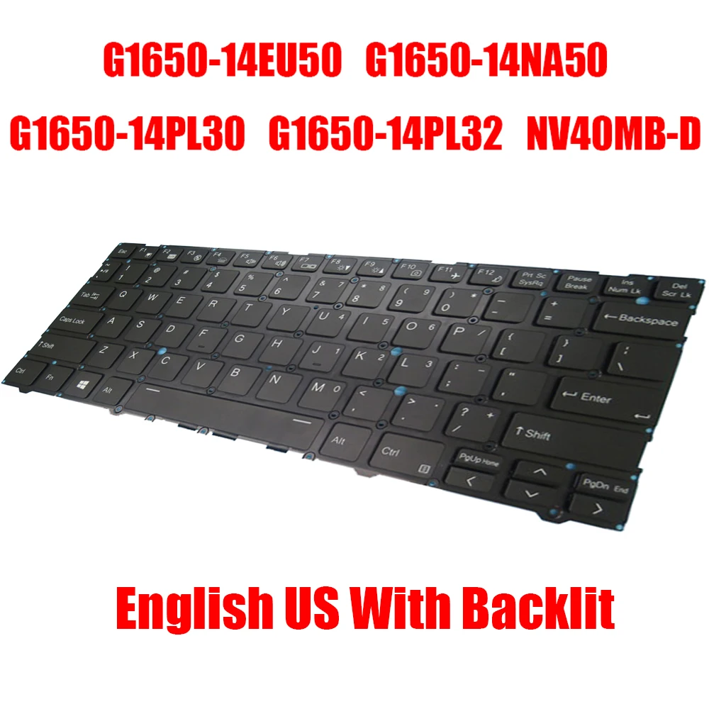 US Keyboard For Dream Machines G1650-14EU50 G1650-14NA50 G1650-14PL30 G1650-14PL32 English US With Backlit New
US Keyboard For Dream Machines G1650-14EU50 G1650-14NA50 G1650-14PL30 G1650-14PL32 English US With Backlit New