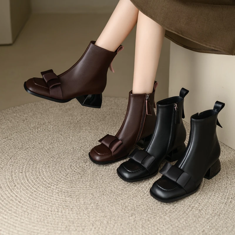2026 new autumn winter women ankle boots 22-25cm cowhide+pigskin/plush butterfly-knot side-zip high heel women short boots
2026 new autumn winter women ankle boots 22-25cm cowhide+pigskin/plush butterfly-knot side-zip high heel women short boots