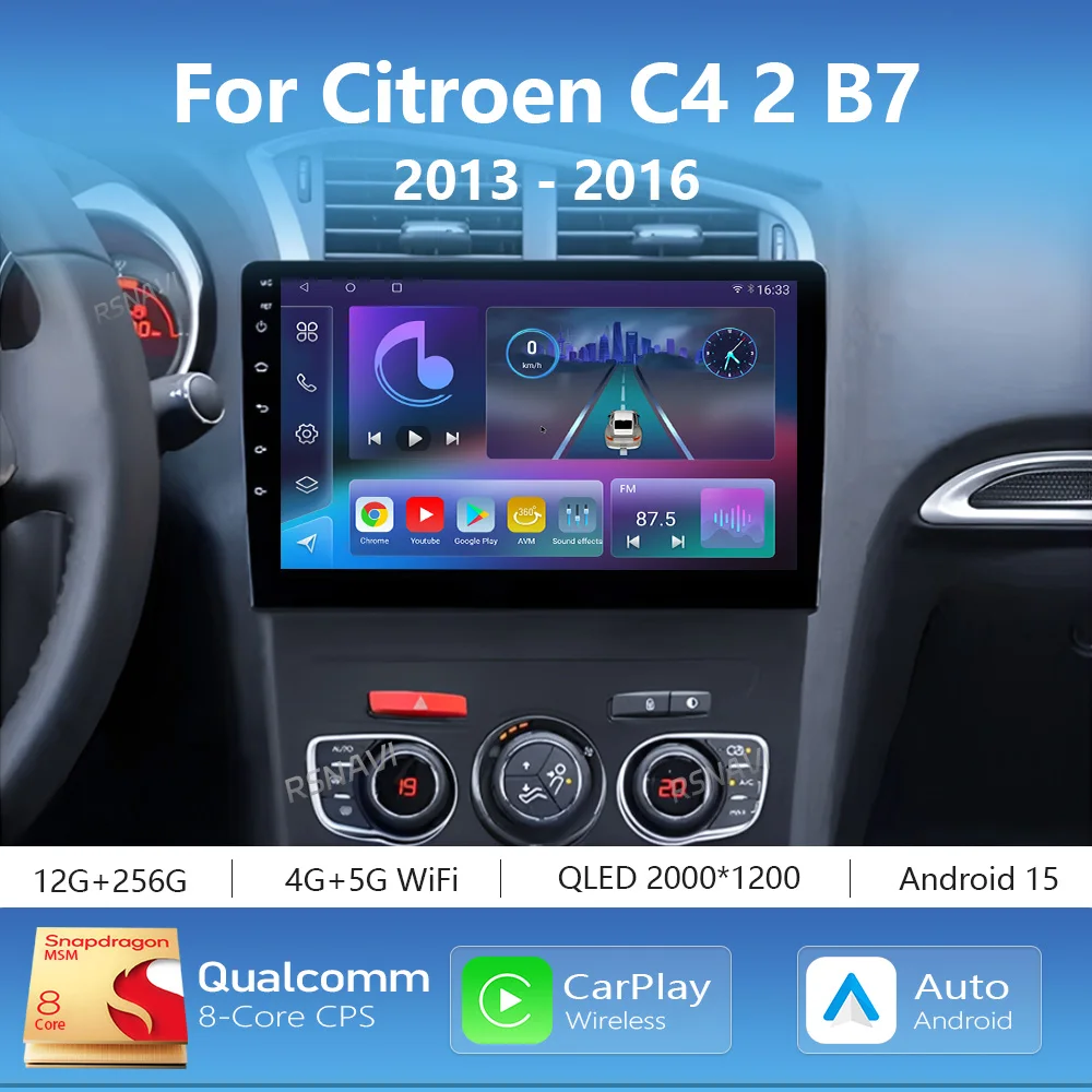 Android 16 Carplay Auto Radio Multimedia Car Player For Citroen C4 2 B7 2013 2014 2015 2016 E53 X5 M5 Autoradio GPS Stereo 2Din
Android 16 Carplay Auto Radio Multimedia Car Player For Citroen C4 2 B7 2013 2014 2015 2016 E53 X5 M5 Autoradio GPS Stereo 2Din
