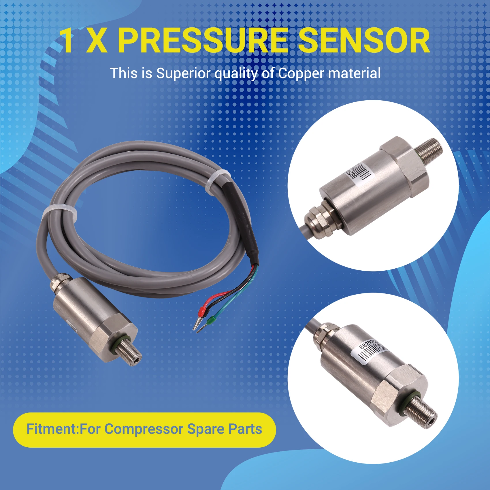 Precision 88290003-806 Pressure Sensor Press Regulator For Air Compressor Replacement Part
Precision 88290003-806 Pressure Sensor Press Regulator For Air Compressor Replacement Part