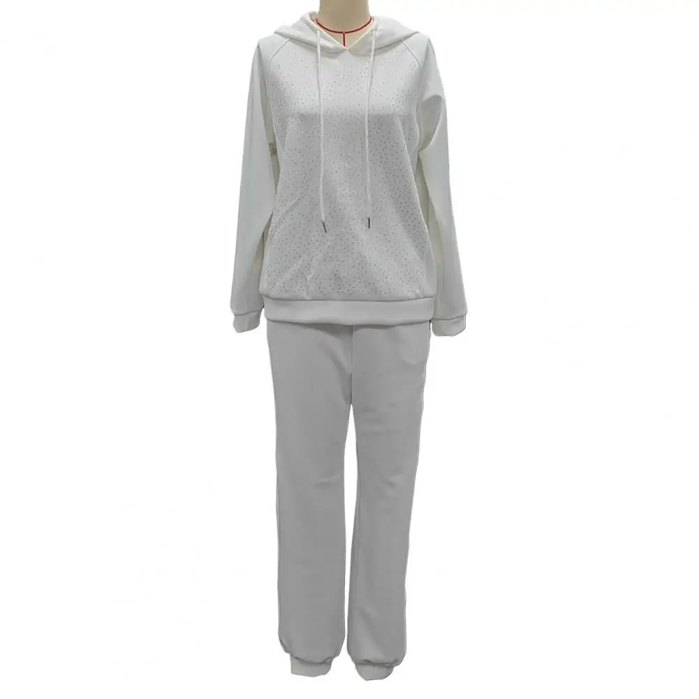 Women Clothing Set Women's Rhinestone Decor Hoodie Pants Set for Fall Spring Fitness Outfit Long Sleeves Patchwork for Women
Women Clothing Set Women's Rhinestone Decor Hoodie Pants Set for Fall Spring Fitness Outfit Long Sleeves Patchwork for Women