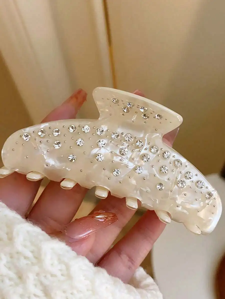 Fully Rhinestone Acetate Claw Clip Hair Accessory For Women Casual Fall Winter Outfit
Fully Rhinestone Acetate Claw Clip Hair Accessory For Women Casual Fall Winter Outfit