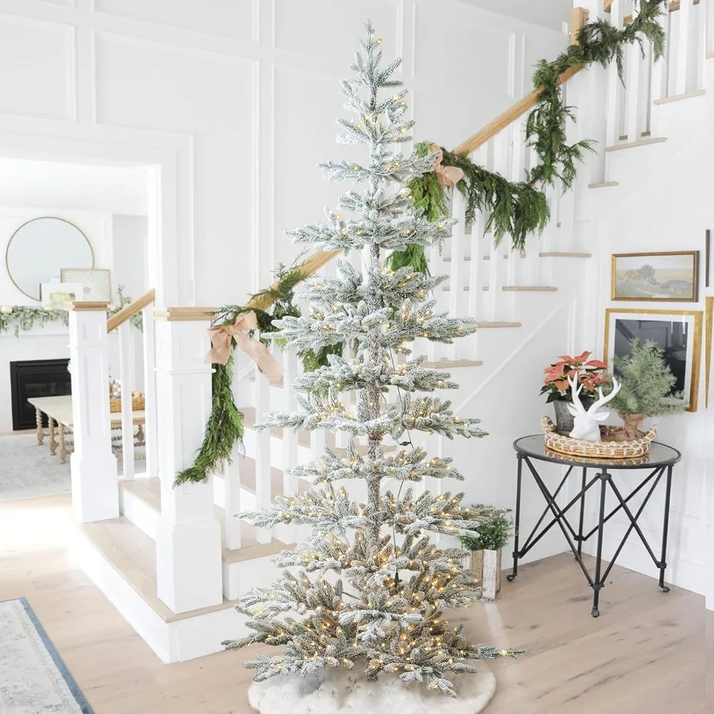 9ft Artificial Christmas Tree,Deluxe Pre-Lit Flocked Pine with 650 Warm White Lights, Metal Hinges & Base,Large Xmas Tree
9ft Artificial Christmas Tree,Deluxe Pre-Lit Flocked Pine with 650 Warm White Lights, Metal Hinges & Base,Large Xmas Tree