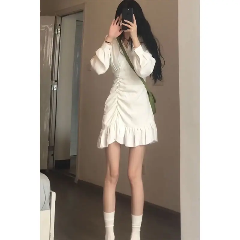 French Sweet Gentle Style Women Dress Spring and Autumn Niche Irregular Waist Thin Short Dress Female Birthday Dress for Women
French Sweet Gentle Style Women Dress Spring and Autumn Niche Irregular Waist Thin Short Dress Female Birthday Dress for Women
