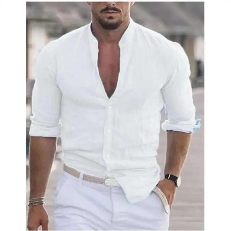 Men's Casual Cotton Linen Shirt 2025 Mock Neck Long Sleeve Ultra Short Style Gradual Color Collar Ice Sensation Thickened
Men's Casual Cotton Linen Shirt 2025 Mock Neck Long Sleeve Ultra Short Style Gradual Color Collar Ice Sensation Thickened