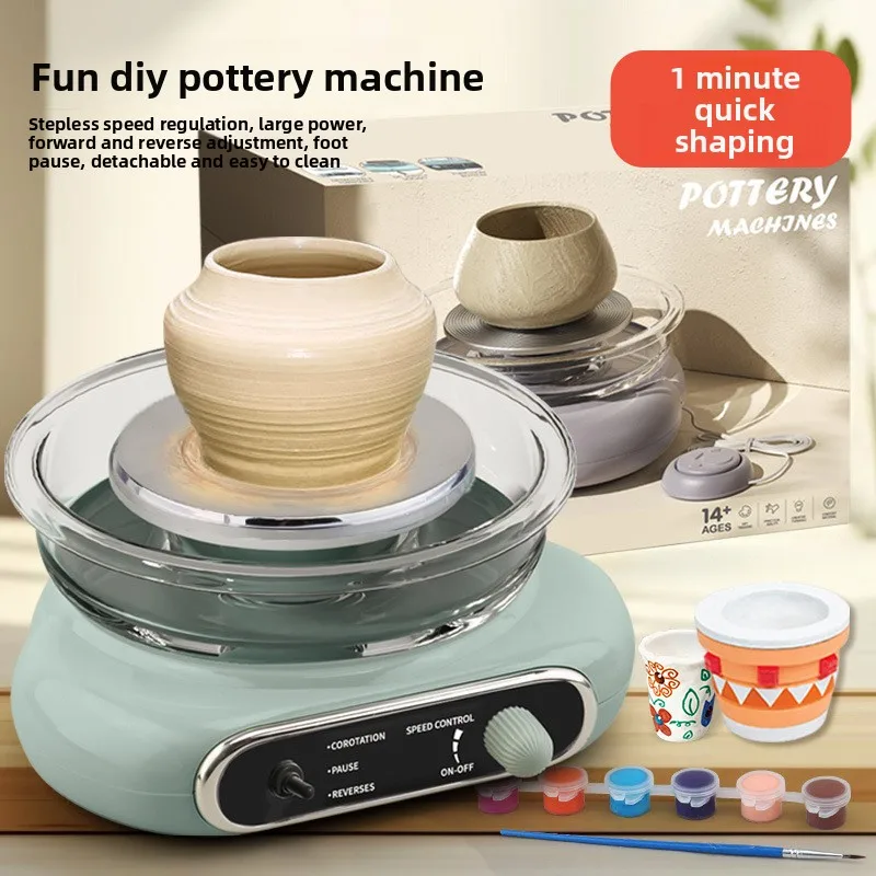 Mini Pottery Wheel Kit Pottery Clay Art 4.7" Turntable Electric Pottery Wheel Detachable Cleaning for Home DIY Ceramic Work
Mini Pottery Wheel Kit Pottery Clay Art 4.7" Turntable Electric Pottery Wheel Detachable Cleaning for Home DIY Ceramic Work 
