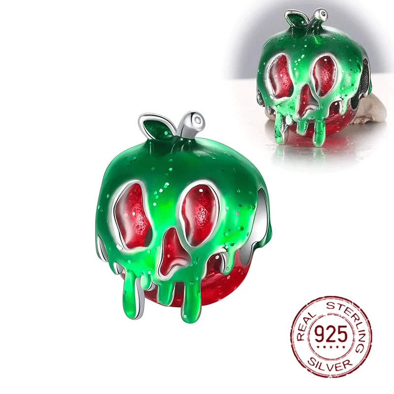 925 Sterling Silver Halloween Dark Gothic Style Beads Poisoned Apple Charm Fit Original Charm Bracelets Women DIY Jewelry Gift
925 Sterling Silver Halloween Dark Gothic Style Beads Poisoned Apple Charm Fit Original Charm Bracelets Women DIY Jewelry Gift