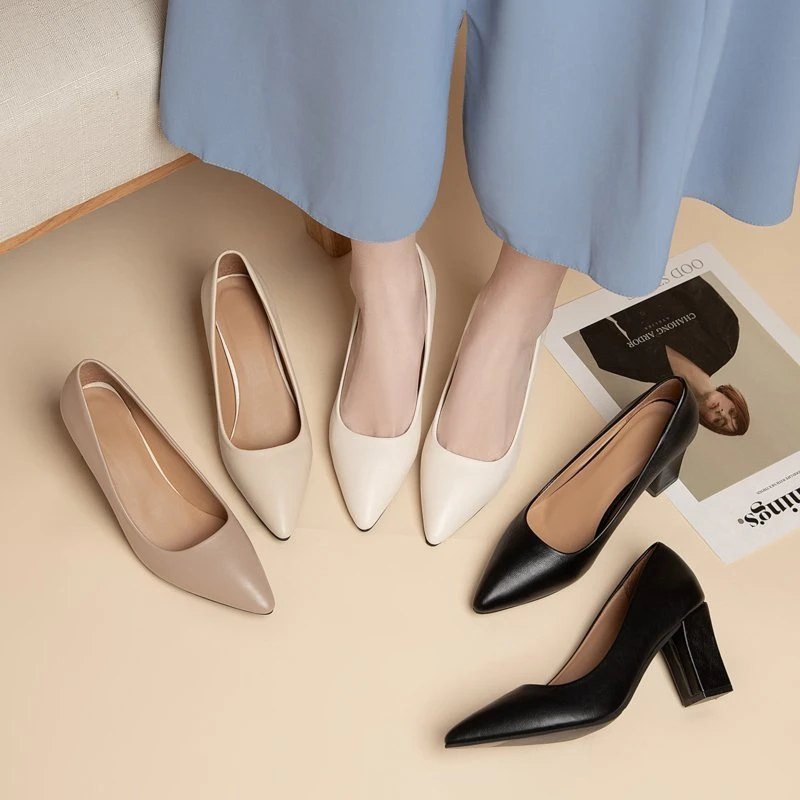 Spring Autumn Women Pointed Toe Chunky Heel Pumps Shoes Slip on Non-Slip Sole Office Wedding Casual Daily Walking Shoes
Spring Autumn Women Pointed Toe Chunky Heel Pumps Shoes Slip on Non-Slip Sole Office Wedding Casual Daily Walking Shoes