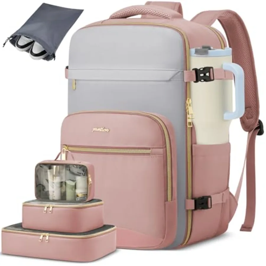 40L Large Travel Backpack for Women, Carry On Bookbag Luggage Sets with 4 Packing Cubes, Airline Approved Weekender Backpacks f
40L Large Travel Backpack for Women, Carry On Bookbag Luggage Sets with 4 Packing Cubes, Airline Approved Weekender Backpacks f