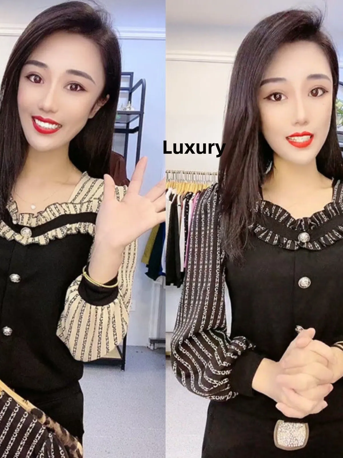 Fashionable Long Sleeve T-Shirt Spring Autumn New Style Patchwork Button Square Collar Design Base Shirt Women's Loose Fit
Fashionable Long Sleeve T-Shirt Spring Autumn New Style Patchwork Button Square Collar Design Base Shirt Women's Loose Fit