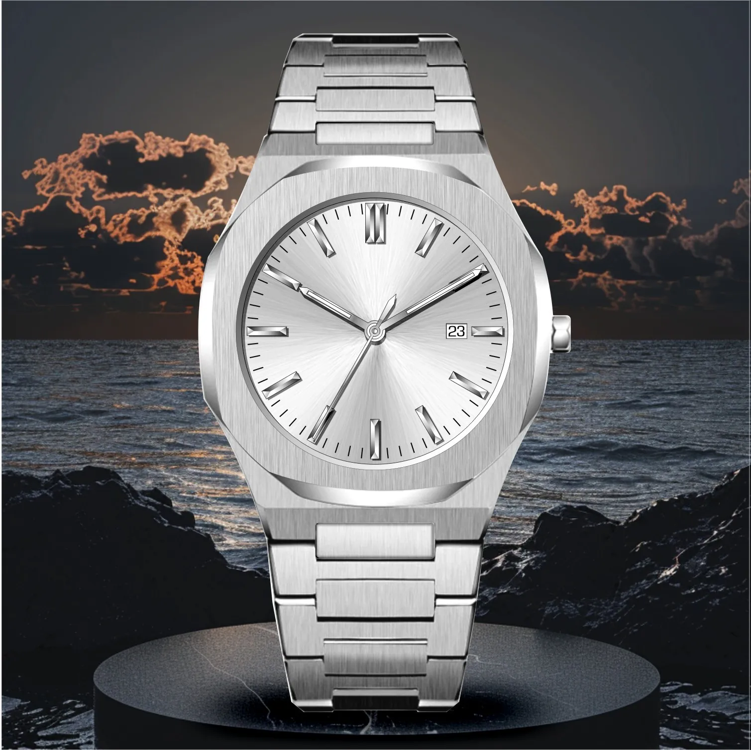 Fashion Casual Men's Quartz Wristwatch Male Stainless Steel Strap Simple Calendar Dial Design Luxury Business Tim Timepiece Gift
Fashion Casual Men's Quartz Wristwatch Male Stainless Steel Strap Simple Calendar Dial Design Luxury Business Tim Timepiece Gift
