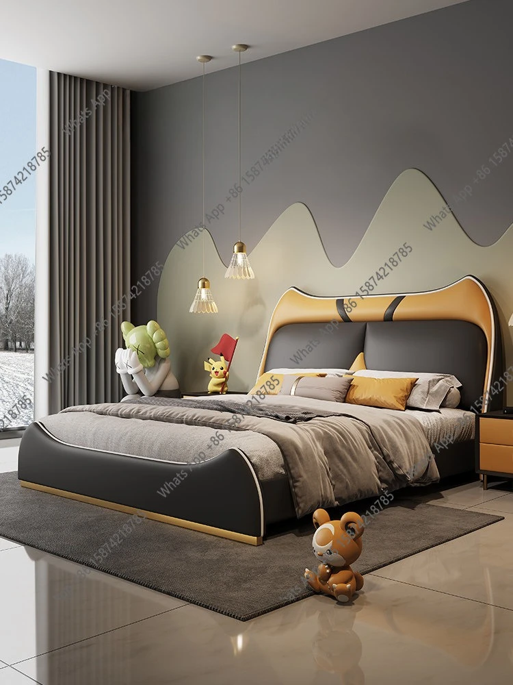Light luxury modern minimalist leather bed cartoon cute bedroom 1.2 meters teen
Light luxury modern minimalist leather bed cartoon cute bedroom 1.2 meters teen