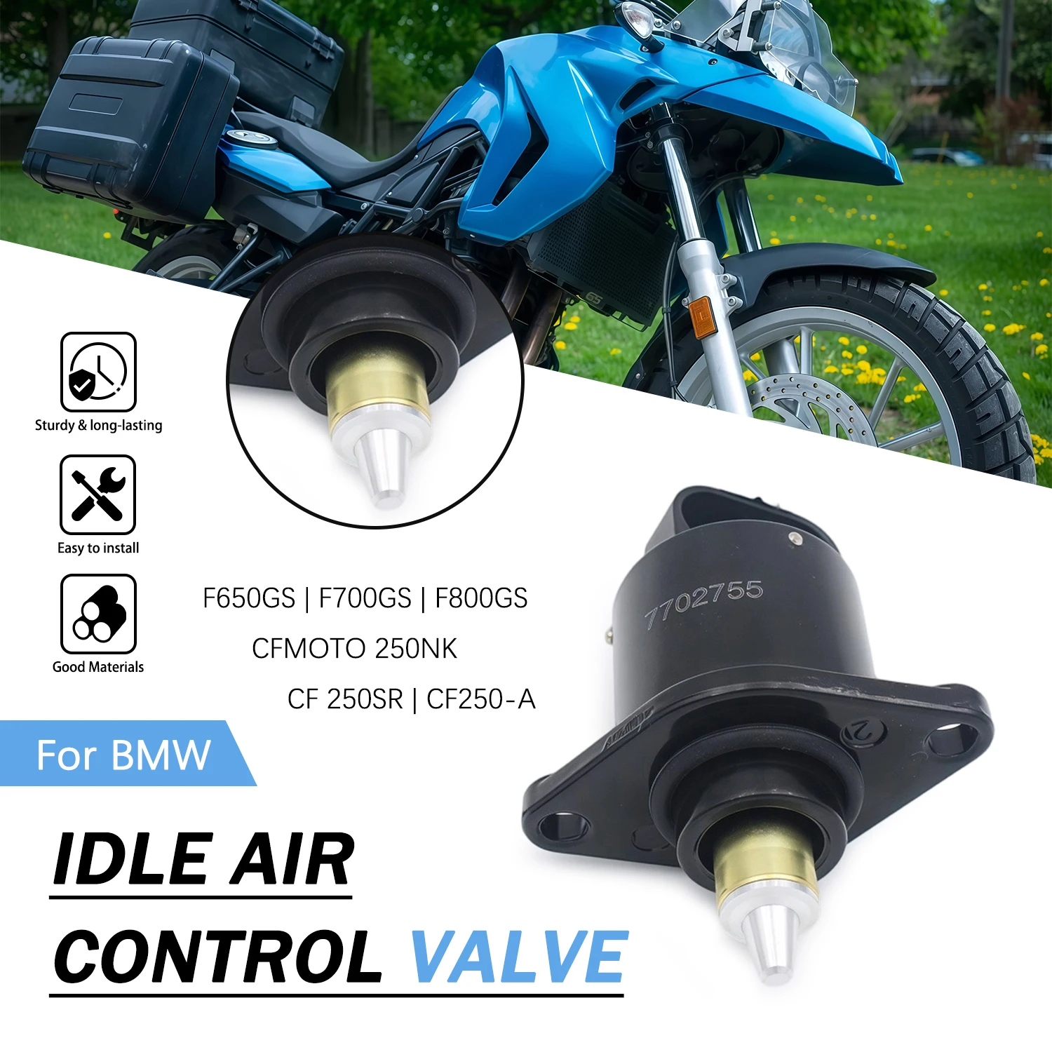 Idle Speed Air Control Valve Accessories For CFMOTO 250NK CF 250SR CF250-A For BMW F650GS F700GS F800GS 7702755
Idle Speed Air Control Valve Accessories For CFMOTO 250NK CF 250SR CF250-A For BMW F650GS F700GS F800GS 7702755