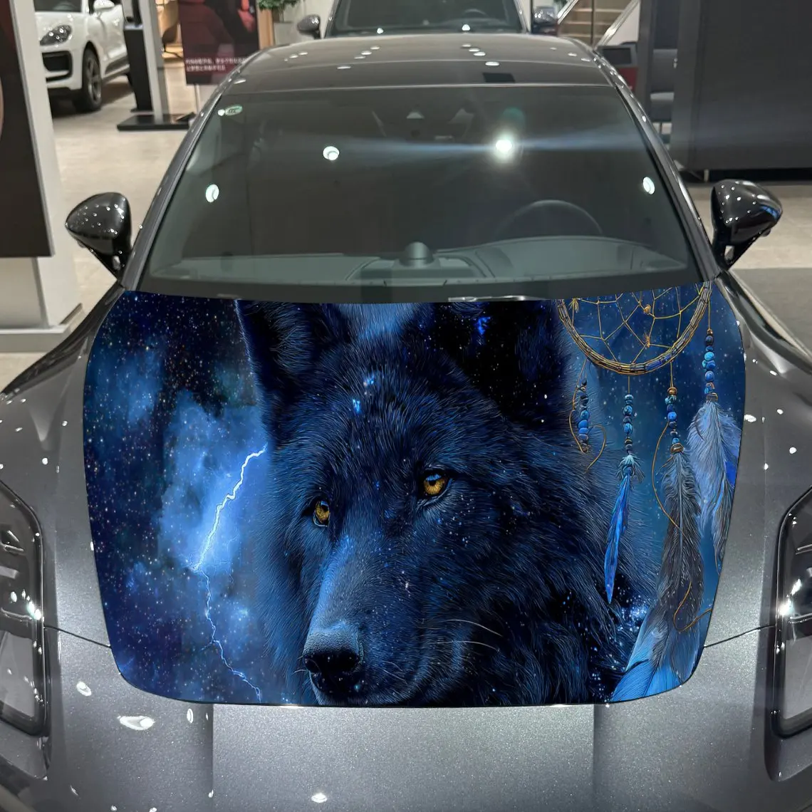 Cosmic Dark Wolf Dreamcatcher PVC Car Hood Wraps, Self-Adhesive Waterproof Car Bonnet Decal Sticker, Car Decoration Protection S
Cosmic Dark Wolf Dreamcatcher PVC Car Hood Wraps, Self-Adhesive Waterproof Car Bonnet Decal Sticker, Car Decoration Protection S