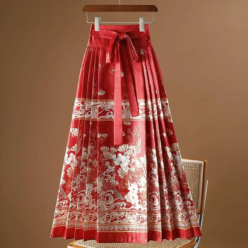 Adult Women's A-Line Midi Skirt Spring Autumn New Chinese Style National Fashion Half-length Skirt Yang Jing Brand Pleated Skirt
Adult Women's A-Line Midi Skirt Spring Autumn New Chinese Style National Fashion Half-length Skirt Yang Jing Brand Pleated Skirt