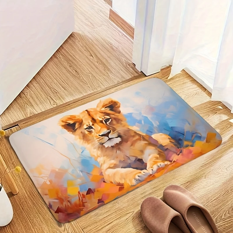 1 шт. Милый фланелевой коврик в африканском стиле Baby Lion Cub Art — нескользящий, ультрамягкий коврик для двери 16x24 дюйма, яркий дизайн дикой природы для входной двери
1 шт. Милый фланелевой коврик в африканском стиле Baby Lion Cub Art — нескользящий, ультрамягкий коврик для двери 16x24 дюйма, яркий дизайн дикой природы для входной двери