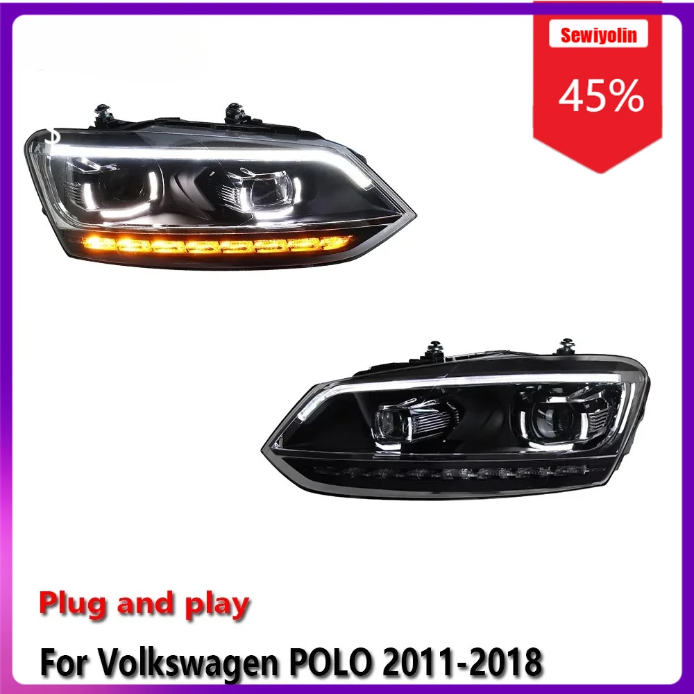 Sewiyolin автомобильные светодиодные фары в сборе для Volkswagen POLO 2011-2018 противотуманные фары DRL тормозной указатель поворота Plug and Play
Sewiyolin автомобильные светодиодные фары в сборе для Volkswagen POLO 2011-2018 противотуманные фары DRL тормозной указатель поворота Plug and Play