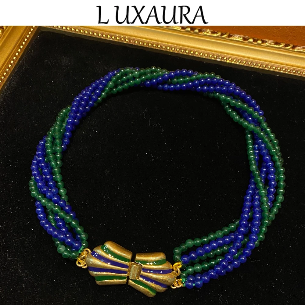 Vintage fashion classic copper plated 18K blue freshwater beads paired with bohemian women's jewelry necklace
Vintage fashion classic copper plated 18K blue freshwater beads paired with bohemian women's jewelry necklace