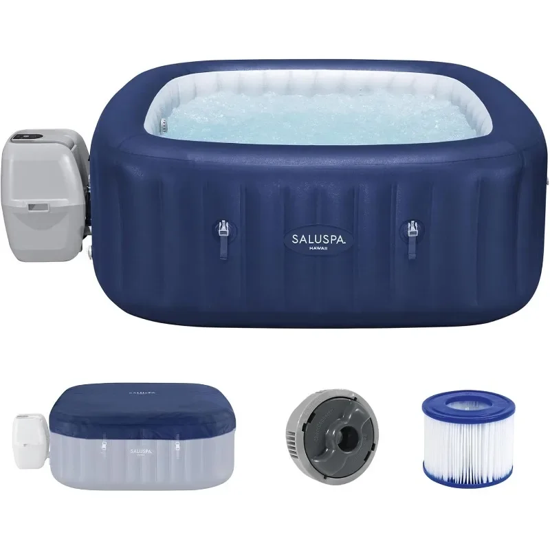Bestway SaluSpa Hawaii 4 to 6 Person Inflatable Hot Tub, Square Energy-Efficient Portable Outdoor Spa with 140 AirJets, 71"x 28"
Bestway SaluSpa Hawaii 4 to 6 Person Inflatable Hot Tub, Square Energy-Efficient Portable Outdoor Spa with 140 AirJets, 71"x 28"