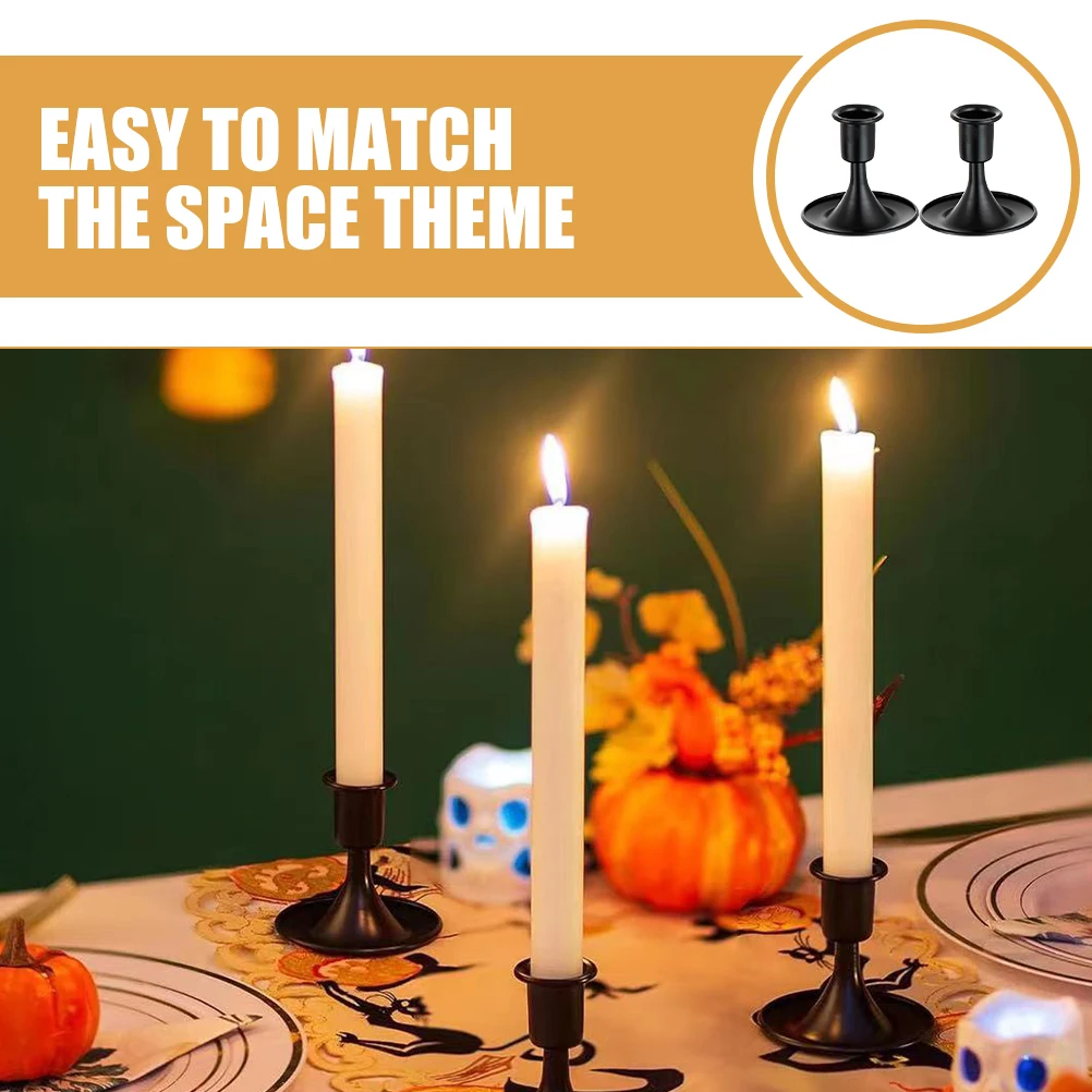 2pcs Vintage Holder Metal Taper Dinning Table Ornaments Black 8 2x8 5cm Romantic Candlestick Home Decor Simple Style
2pcs Vintage Holder Metal Taper Dinning Table Ornaments Black 8 2x8 5cm Romantic Candlestick Home Decor Simple Style