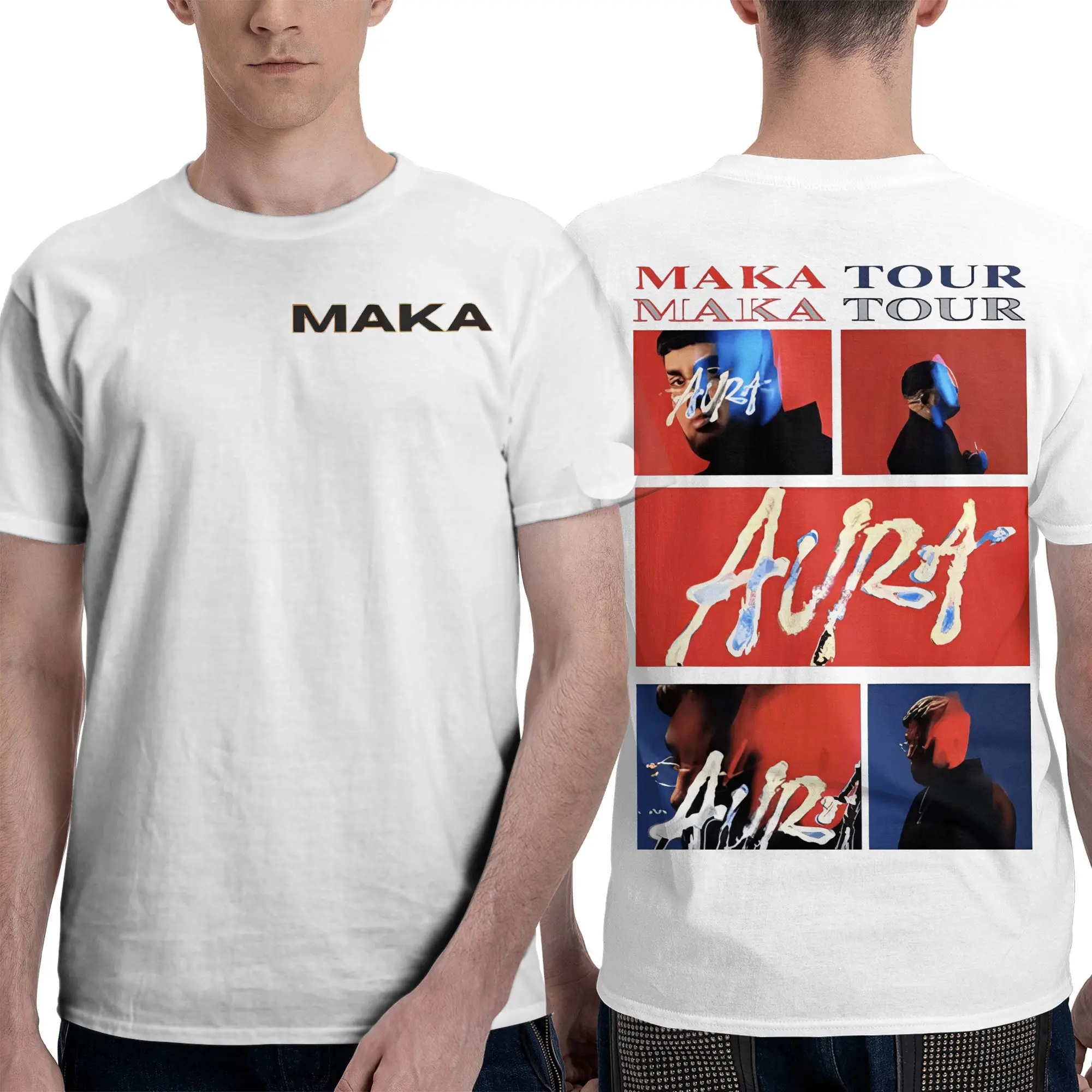 Рэперская футболка Maka Aura 2025 Tour, летние винтажные футболки, футболка для отдыха из 100% хлопка для мужчин, топы с короткими рукавами и узором
Рэперская футболка Maka Aura 2025 Tour, летние винтажные футболки, футболка для отдыха из 100% хлопка для мужчин, топы с короткими рукавами и узором