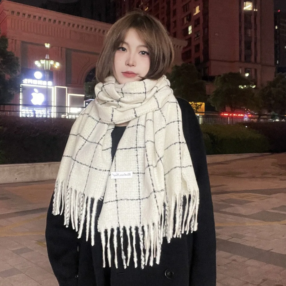 Tassel Plaid Wool Scarf Solid Color Wool Scarves Winter Cashmere Scarves Korean Style Scarves Cashmere Shawl Long Shawl Girl
Tassel Plaid Wool Scarf Solid Color Wool Scarves Winter Cashmere Scarves Korean Style Scarves Cashmere Shawl Long Shawl Girl
