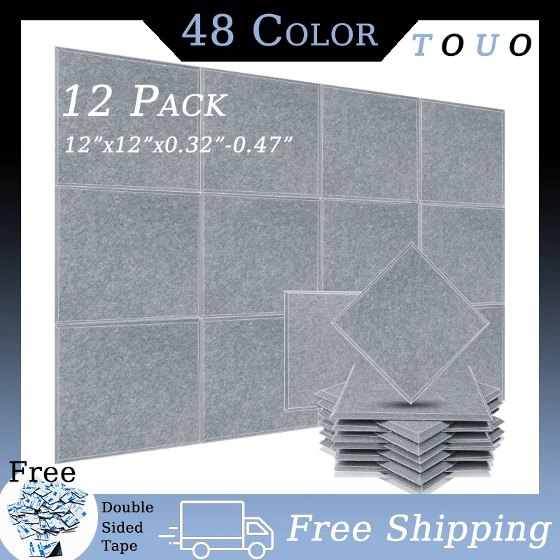 TOUO12 Pcs Acoustic Panel Studio Noise Absorbing Acoustic Treatment Room Sound Proof Wall Panels Room Sound-Absorbing Panels
TOUO12 Pcs Acoustic Panel Studio Noise Absorbing Acoustic Treatment Room Sound Proof Wall Panels Room Sound-Absorbing Panels