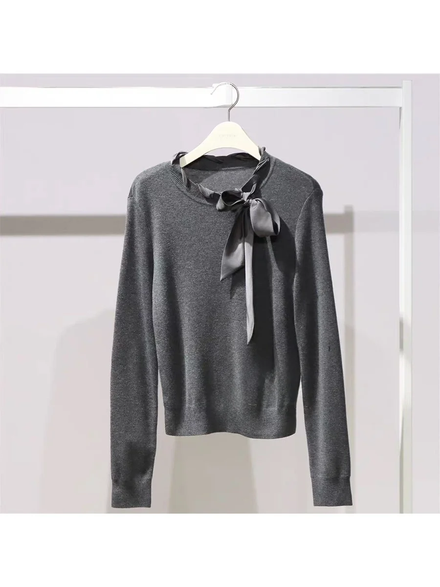 Spring 2026 Grey Knot Sweater Women's Knitted Long Sleeve round Neck Color Commute Style Fashionable Versatile
Spring 2026 Grey Knot Sweater Women's Knitted Long Sleeve round Neck Color Commute Style Fashionable Versatile