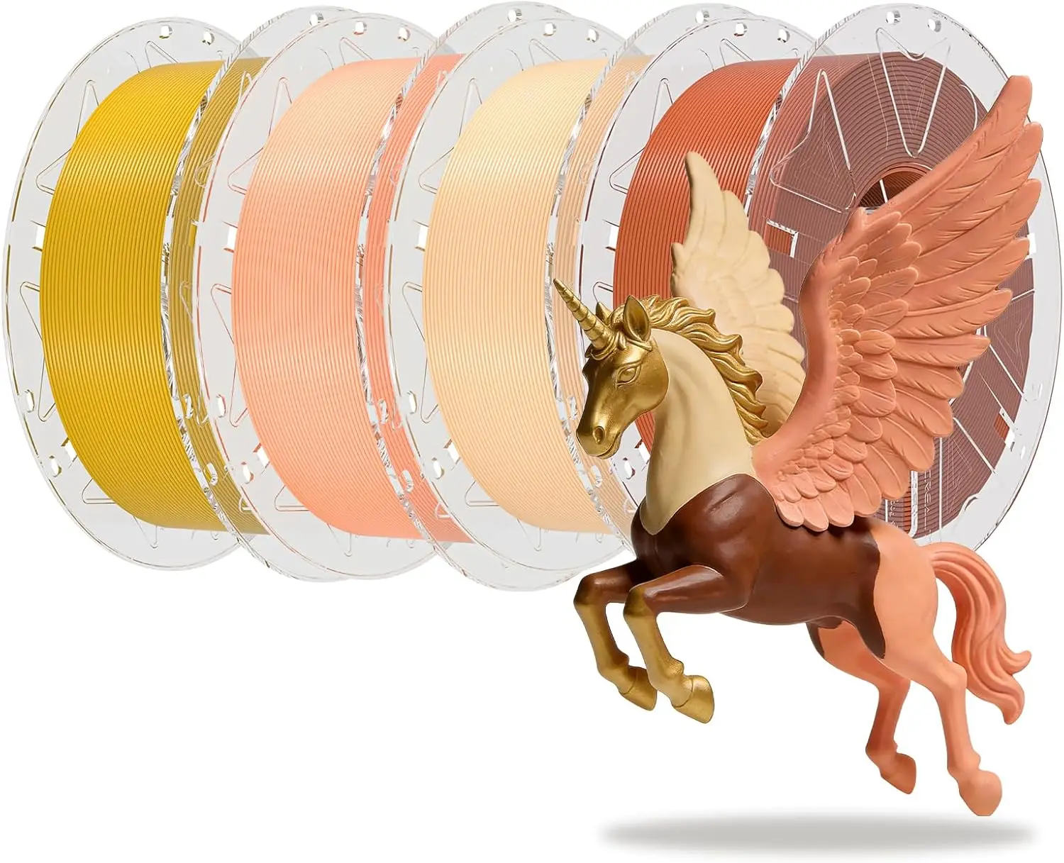 Hyper PLA Filament 1.75mm 4-Pack, 1KG Each, Gold/Skin/Brown/Pink, High Speed 600mm/s, Dimensional Accuracy +/-0.03mm, No-Tangling, for 3D Printing
Hyper PLA Filament 1.75mm 4-Pack, 1KG Each, Gold/Skin/Brown/Pink, High Speed 600mm/s, Dimensional Accuracy +/-0.03mm, No-Tangling, for 3D Printing