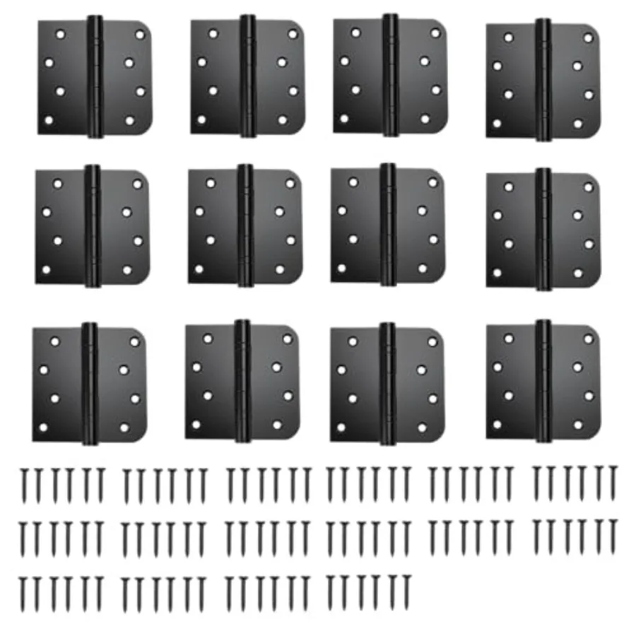 Pack Black Heavy Duty Pin Removable 4" X 4 Inch Stainless Steel Ball Bearing Square Door Hinges with 5/8" Radius Corners, Inter
Pack Black Heavy Duty Pin Removable 4" X 4 Inch Stainless Steel Ball Bearing Square Door Hinges with 5/8" Radius Corners, Inter