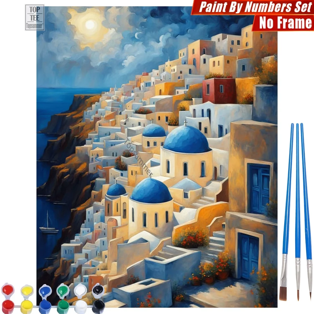 Набор для рисования по номерам Moonlit Santorini White DIY - Здания Санторини, подарок на День отца с изображением Луны
Набор для рисования по номерам Moonlit Santorini White DIY - Здания Санторини, подарок на День отца с изображением Луны