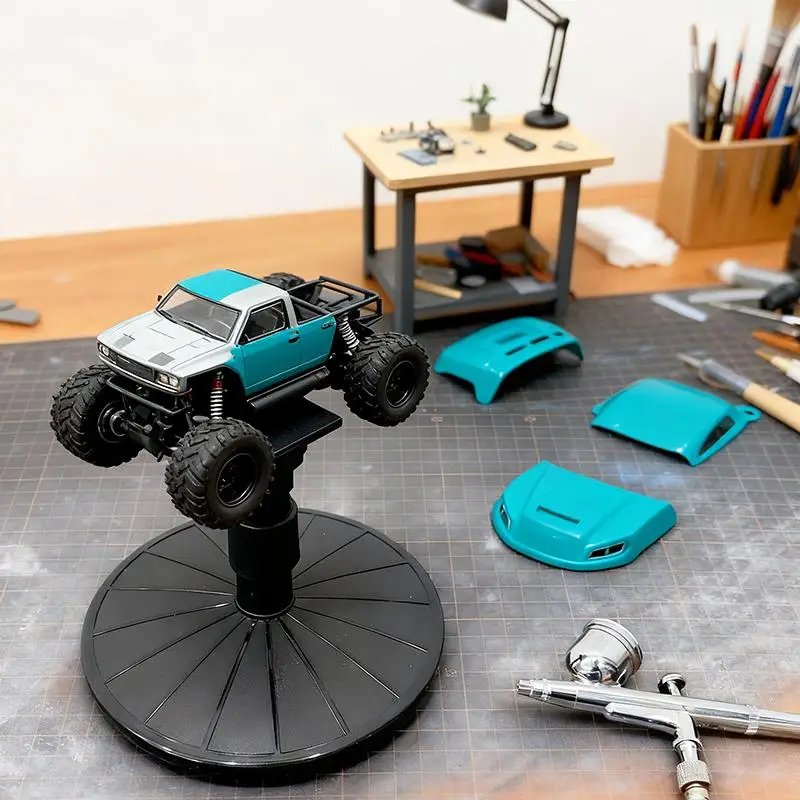 Spray Work Painting Stand Adjustable Height Painting Turntable Stand ABS Plastic Stable Rotation For Airplane Car Model Building