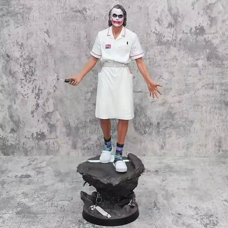 New 54cm Heath Ledger Nurse Uniform Joker Figure Joker Standing Scene Model Handmade Ornament Gk Statue Toy Gift
New 54cm Heath Ledger Nurse Uniform Joker Figure Joker Standing Scene Model Handmade Ornament Gk Statue Toy Gift