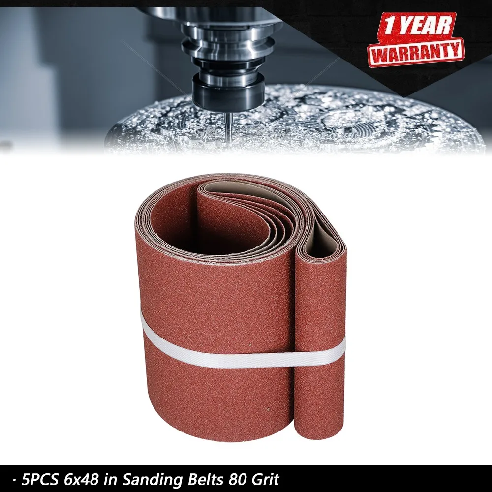 5PCS 6x48 in Sanding Belts 80 NEW Grit Belt Sander Sandpaper aluminum oxide
5PCS 6x48 in Sanding Belts 80 NEW Grit Belt Sander Sandpaper aluminum oxide