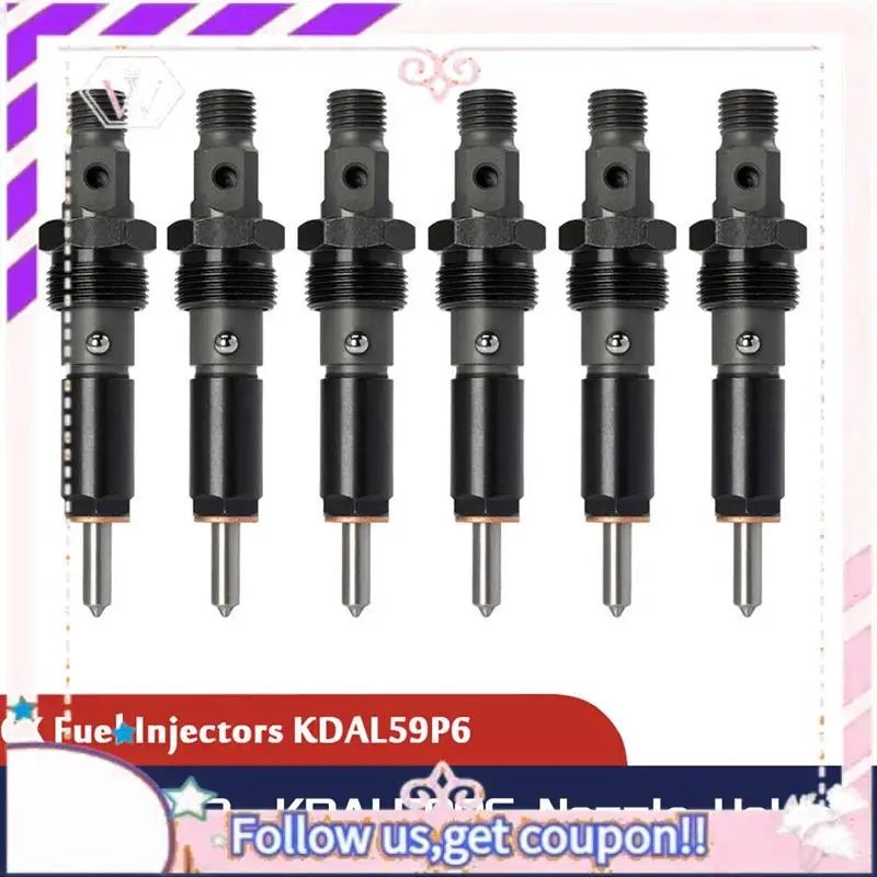 Portable 6 Piece Fuel Injector Set W/Ring Kit 3283562 Black Metal For Cummins 5.9L KDAL59P6 Nozzle Holder P7100 1994-1998
Portable 6 Piece Fuel Injector Set W/Ring Kit 3283562 Black Metal For Cummins 5.9L KDAL59P6 Nozzle Holder P7100 1994-1998