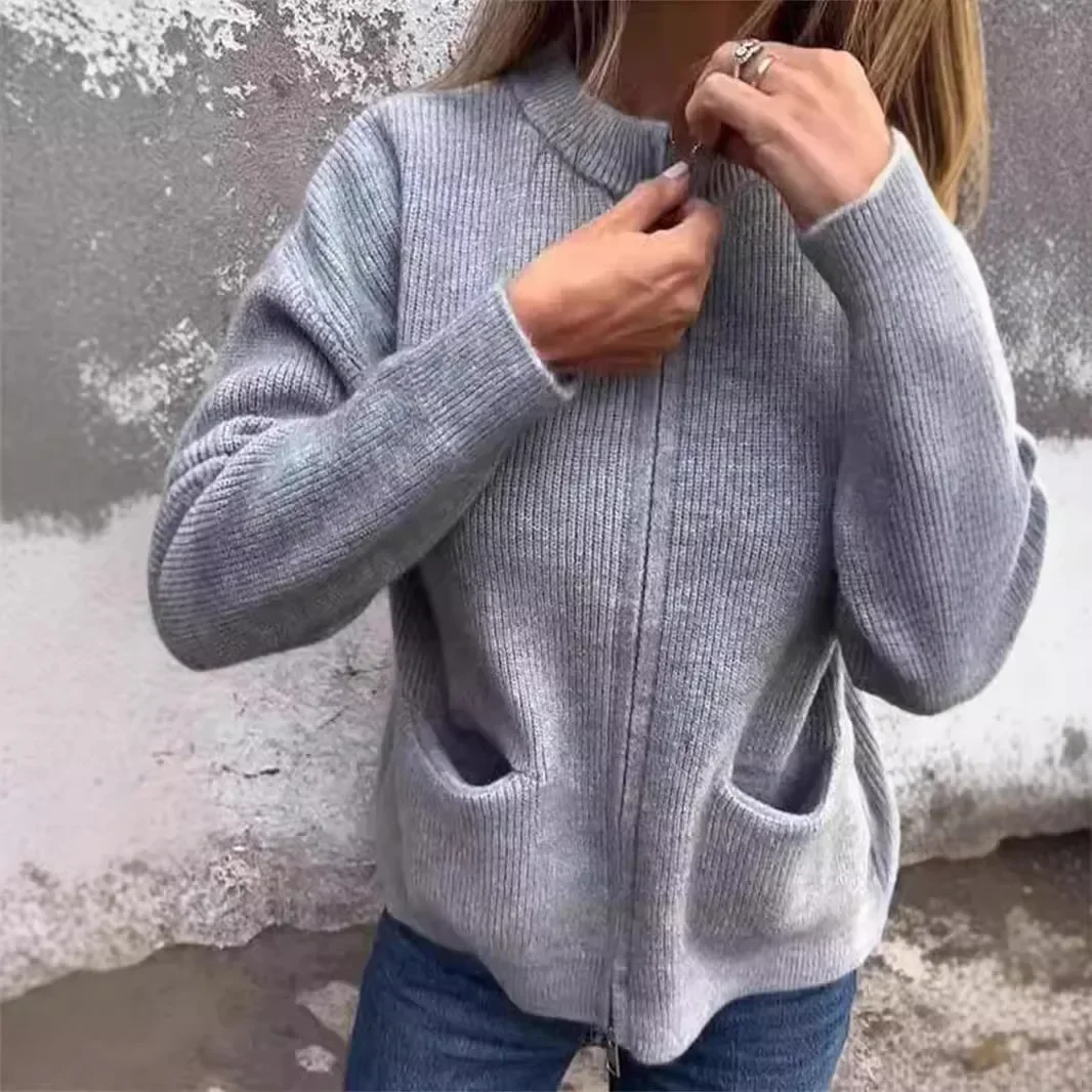 Women Autumn Winter Jacket Coat Solid Color Long Sleeve O Neck Zippers Pockets Casual Fashion
Women Autumn Winter Jacket Coat Solid Color Long Sleeve O Neck Zippers Pockets Casual Fashion