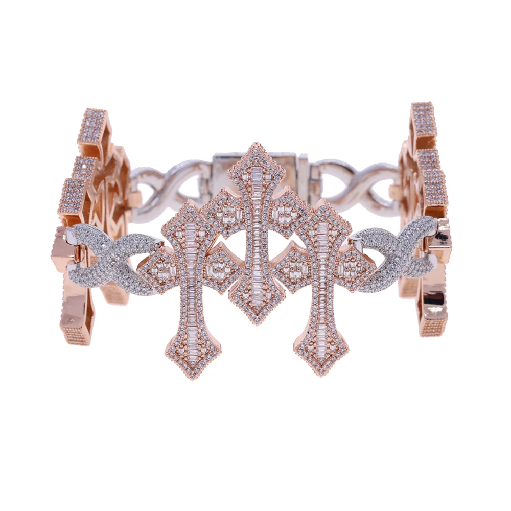 2026 New Iced Out Infinity Cross Bracelet for Men Women Two Tone Rose Golod Color Cubic Zirconia Charm Hip Hop Jewelry
2026 New Iced Out Infinity Cross Bracelet for Men Women Two Tone Rose Golod Color Cubic Zirconia Charm Hip Hop Jewelry
