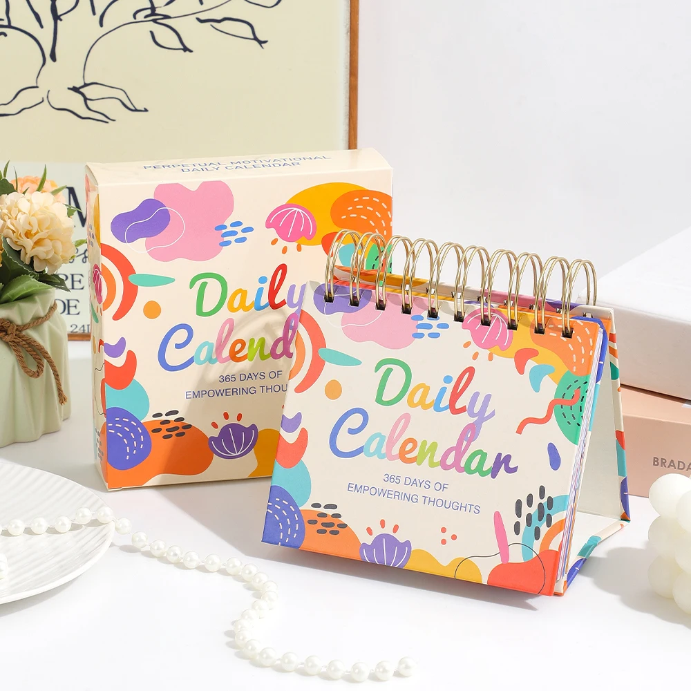 Undated 365 Days Calendar Colorful Flip Coil Calendar with Empowering Affirmations for Home Office School Daily Planner
Undated 365 Days Calendar Colorful Flip Coil Calendar with Empowering Affirmations for Home Office School Daily Planner