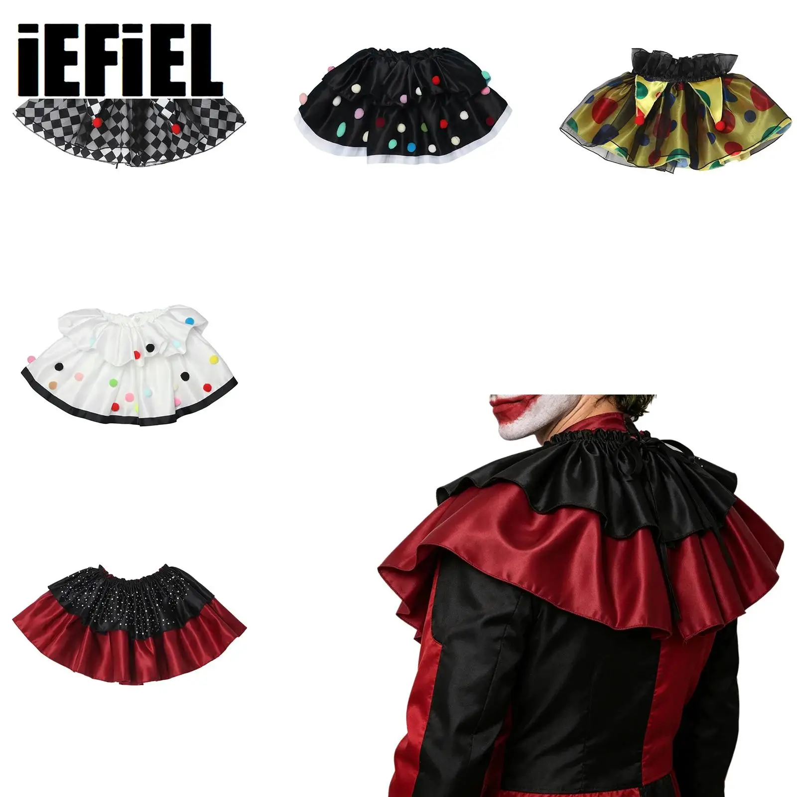 Adult Unisex Clown Neck Scarf with Adjustable Strap Vintage Layered Ruffled Faux Collar for Adult Role-playing Carnival Circus
Adult Unisex Clown Neck Scarf with Adjustable Strap Vintage Layered Ruffled Faux Collar for Adult Role-playing Carnival Circus