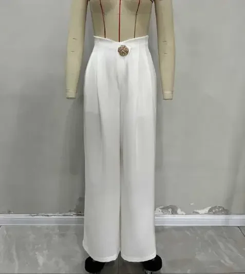 Casual Women's Elegant High Waist Wide Leg Pants with Asymmetrical Waist Pocket Temperament Commuting Female Fashion Loose Pants
Casual Women's Elegant High Waist Wide Leg Pants with Asymmetrical Waist Pocket Temperament Commuting Female Fashion Loose Pants