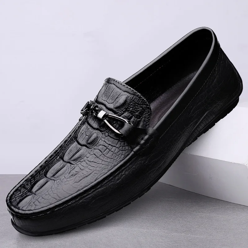 genuine Leather Men Casual Shoe Crocodile Pattern fashion Luxury Brand Mens Loafers Moccasins Breathable Black Driving Shoes men
genuine Leather Men Casual Shoe Crocodile Pattern fashion Luxury Brand Mens Loafers Moccasins Breathable Black Driving Shoes men