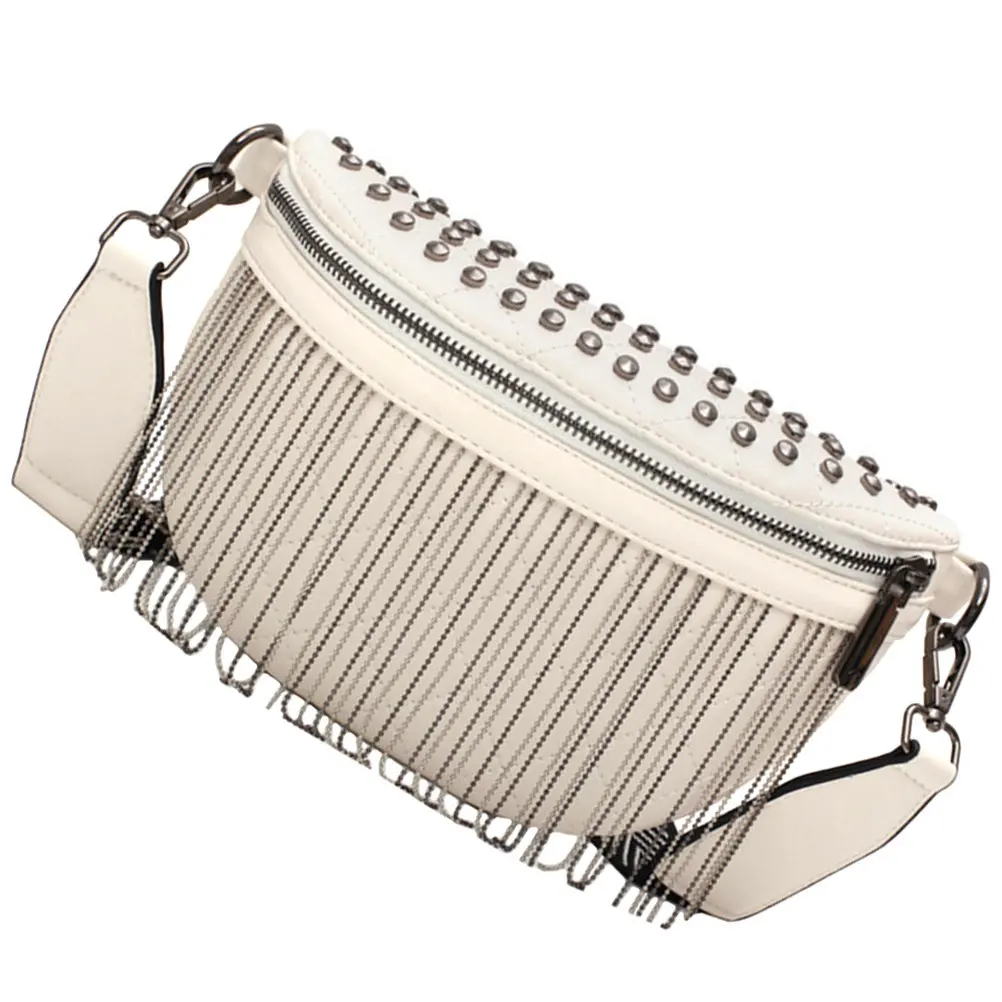 Women Rivet Studded Crossbody Chest Bag Stylish Tassel Shoulder Fanny Pack Outdoor Coin Cash Phone Storage Pouch Portable
Women Rivet Studded Crossbody Chest Bag Stylish Tassel Shoulder Fanny Pack Outdoor Coin Cash Phone Storage Pouch Portable