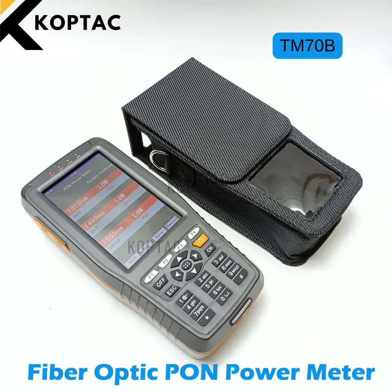 Handheld PON Optical Power Meter 1310/1490/1550Nm TM70B VFL OPM Built-In Lithium Battery Fiber Optic Tools OPM FTTH
Handheld PON Optical Power Meter 1310/1490/1550Nm TM70B VFL OPM Built-In Lithium Battery Fiber Optic Tools OPM FTTH