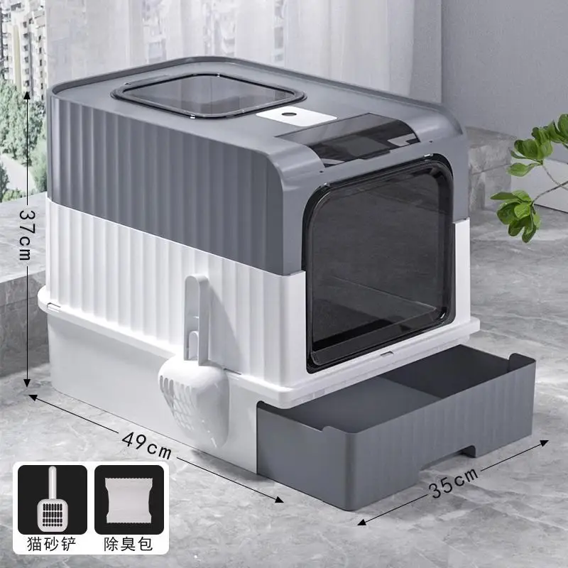 Suitable forCat litter box UV drawer type deodorization and sterilization Full closed top cover Deodorant and splash-proof cat t
Suitable forCat litter box UV drawer type deodorization and sterilization Full closed top cover Deodorant and splash-proof cat t