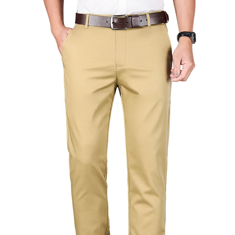 Men's Trendy Suit Trousers - Spring Summer New Solid Color Cotton Blend Business Casual Pants for Commuting & Comfortable Work
Men's Trendy Suit Trousers - Spring Summer New Solid Color Cotton Blend Business Casual Pants for Commuting & Comfortable Work
