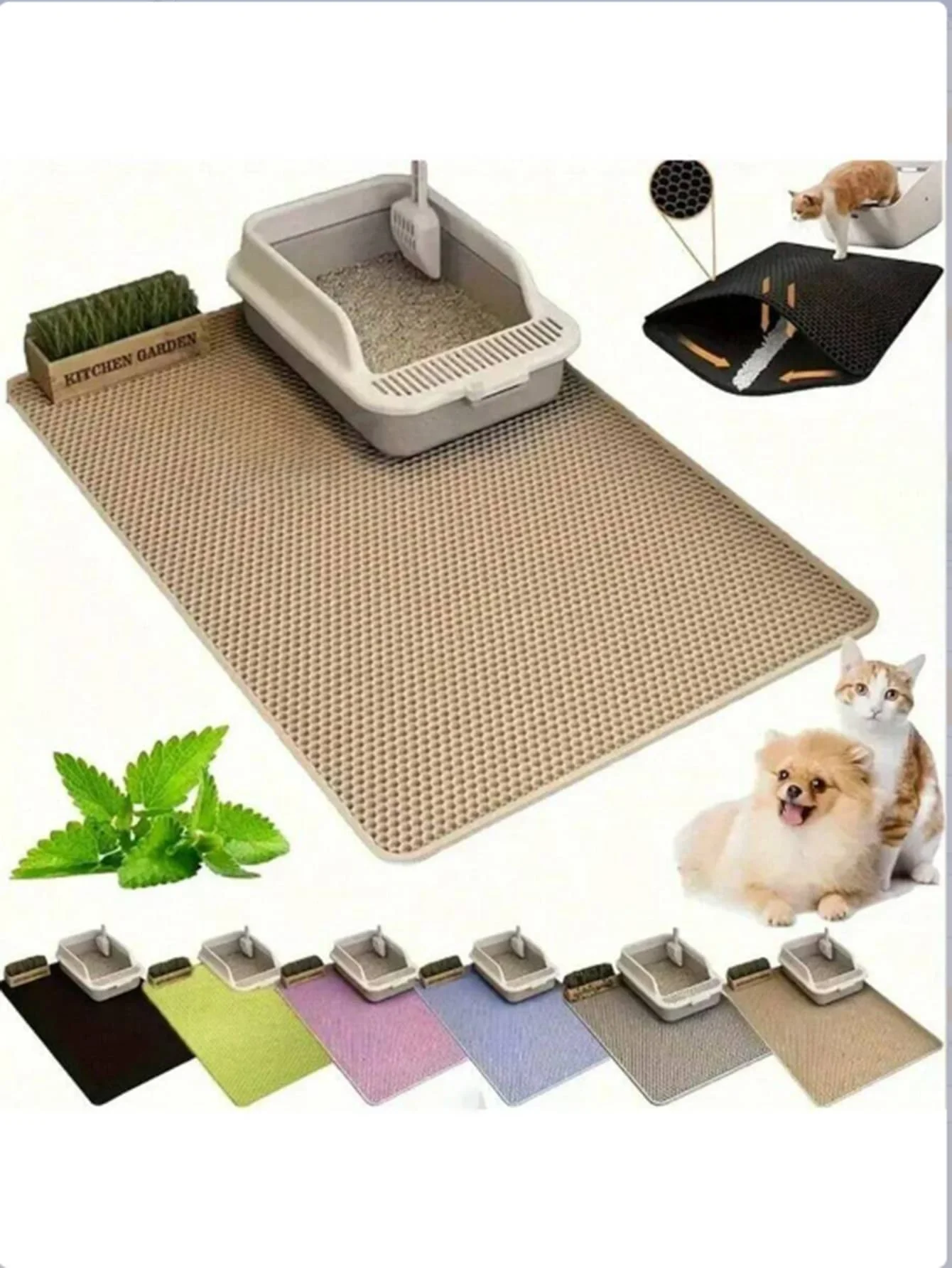 Washable Double Layer EVA Cat Litter Box Mat Anti-Tracking Anti-Splash Floor Mat
Washable Double Layer EVA Cat Litter Box Mat Anti-Tracking Anti-Splash Floor Mat