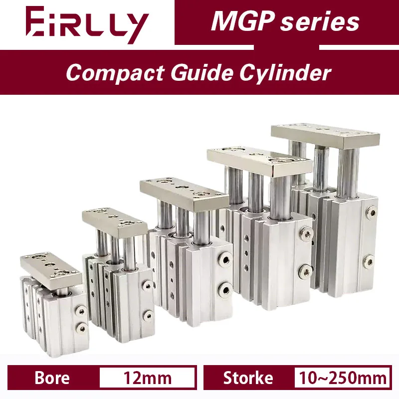 MGPM12/MGPL12/MGPA12 Compact guide cylinder Thin Three axis air pneumatic cylinder with guide rod bore 12mm stroke 10-150mm
MGPM12/MGPL12/MGPA12 Compact guide cylinder Thin Three axis air pneumatic cylinder with guide rod bore 12mm stroke 10-150mm