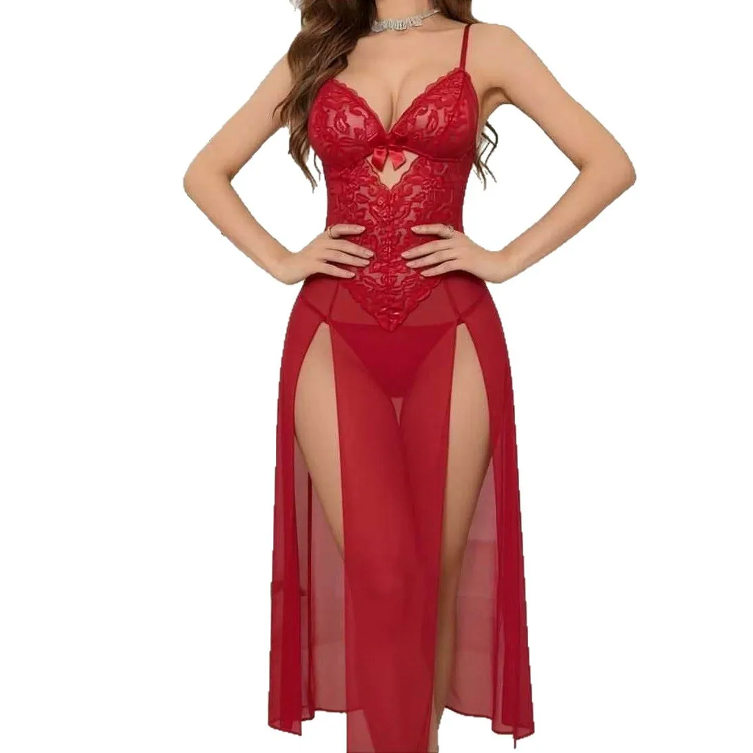 Red Sexy Long Dress Erotic Dress Lace Leisure Lingerie Lightweight And Breathable Bodysuit Nightgown Sleepwear IL6X
Red Sexy Long Dress Erotic Dress Lace Leisure Lingerie Lightweight And Breathable Bodysuit Nightgown Sleepwear IL6X