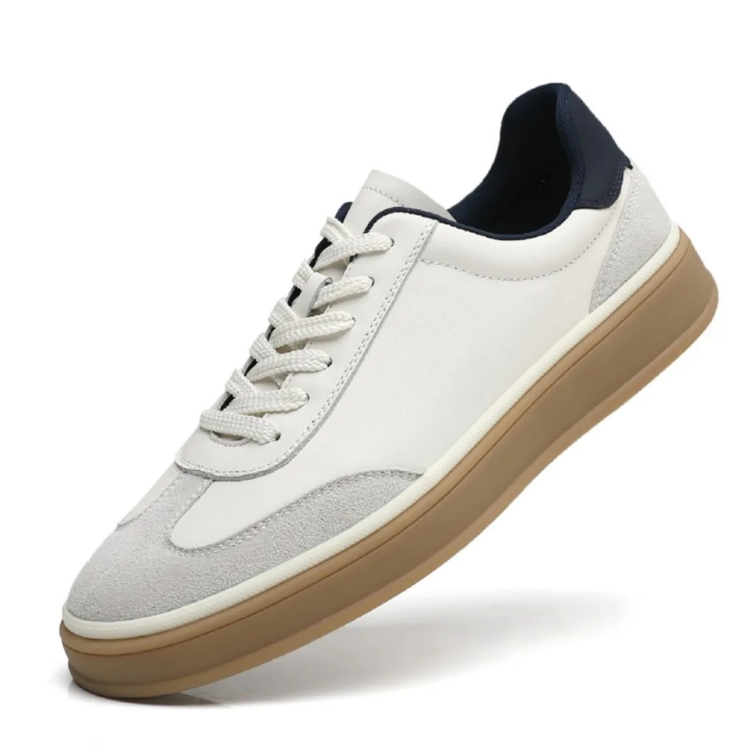 The first layer of cowhide light luxury lace-up casual shoes round head flat bottom sports simple board shoes
The first layer of cowhide light luxury lace-up casual shoes round head flat bottom sports simple board shoes